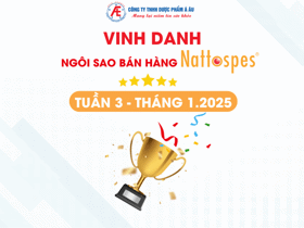 Vinh danh nhân sự bán hàng xuất sắc thực phẩm bảo vệ sức khỏe Nattospes tuần qua